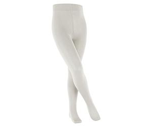 FALKE Unisex Kids Cotton Touch K TI Opaque Plain 1 Pair Tights, White (Off-White 2040), 3-5.5