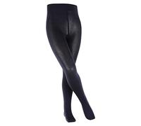 FALKE Unisex Kids Cotton Touch K Ti Opaque Plain Tights 1 Pair, Blue Dark Navy 6370, 9-11.5