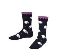 FALKE Unisex Kids Cute Sheep K So Cotton Viscose Patterned 1 Pair Socks, Blue Space 6116, 9-11.5