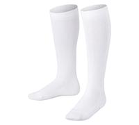 FALKE Unisex Kids Family K Kh Sustainable Cotton Long Plain 1 Pair Knee-High Socks, White 2000, 3-5
