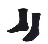 FALKE Unisex Kids Family K So Sustainable Cotton Plain 1 Pair Socks, Blue Dark Marine 6170, 9-11.5
