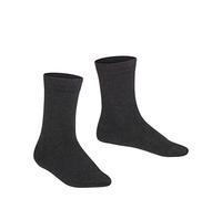FALKE Unisex Kids Family K So Sustainable Cotton Plain 1 Pair Socks, Grey Anthracite Melange 3080, 6-8.5