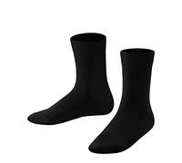 FALKE Unisex Kids Family K So Sustainable Cotton Plain Socks 1 Pair, Black 3000, 12-2.5