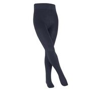 FALKE Unisex Kids Family K Ti Sustainable Cotton Plain 1 Pair Tights, Blue Dark Melange 6688, 9-11.5
