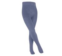 FALKE Unisex Kids Family K Ti Sustainable Cotton Plain 1 Pair Tights, Blue Light Jeans 6662, 9-11.5