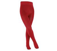 FALKE Unisex Kids Family K TI Sustainable Cotton Plain 1 Pair Tights, Red (Fire 8150) new - eco-friendly, 3-5.5