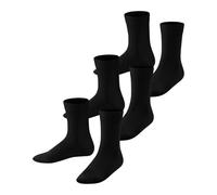 FALKE Unisex Kids Family Multipack K So Cotton Plain Socks 3 Pairs, Black 3000, 5.5-8