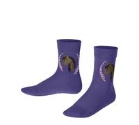 FALKE Unisex Kid's Horse K So Cotton Patterned Socks, Purple Crocus 8305, 12-2.5