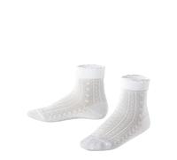 FALKE Unisex Kids Romantic Net K So Cotton Plain 1 Pair Socks, White 2000, 9-11.5