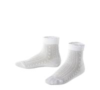 FALKE Unisex Kids Romantic Net K SO Cotton Plain 1 Pair Socks, White (White 2000), 6-8.5