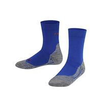 FALKE Unisex Kids RU4 K So Cotton Anti-Blister 1 Pair Running Socks, Blue Cinque Terre 6524, 3-5