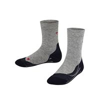 FALKE Unisex Kids RU4 K So Cotton Anti-Blister 1 Pair Running Socks, Grey Light 3406, 12-2.5