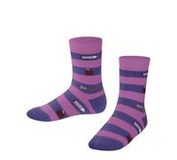 FALKE Unisex Kids School Supplies K So Cotton Patterned 1 Pair Socks, Red Lipstick 8350, 12-2.5