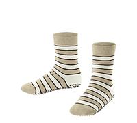 FALKE Unisex Kids Simple Stripes K HP Cotton Grips On Sole 1 Pair Grip socks, Beige (Sand Melange 4650) new - eco-friendly, 5.5-8
