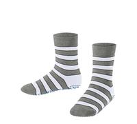 FALKE Unisex Kids Simple Stripes K Hp Cotton Grips On Sole 1 Pair Grip socks, Grey Light Heather 3223, 5.5/8 UK