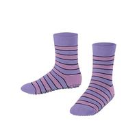 FALKE Unisex Kids Simple Stripes K Hp Cotton Grips On Sole 1 Pair Grip socks, Purple Light Lilac 6819, 3/5.5 UK Child