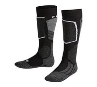 FALKE Unisex Kids SK2 Intermediate K Kh Wool Warm Thick 1 Pair Skiing Socks, Black Black-Mix 3010, 6-8.5