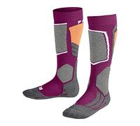 FALKE Unisex Kids SK2 Intermediate K Kh Wool Warm Thick 1 Pair Skiing Socks, Purple Radiant Orchid 8692, 9-11.5