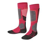 FALKE Unisex Kids SK2 Intermediate K Kh Wool Warm Thick 1 Pair Skiing Socks, Red Rose 8564, 12-2.5