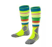 FALKE Unisex Kids SK2 Trend Ski Socks Medium Padding Anti-blister Warm For Skiing Breathable Quick-Drying Climate-Regulating Odour-Neutralising Wool Functional Yarn 1 Pair