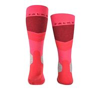 FALKE Unisex Kids SK4 Advanced K Kh Wool Warm Thin 1 Pair Skiing Socks, Red Rose 8680, 6-8.5