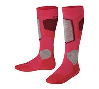 FALKE Unisex Kids SK4 Advanced K Kh Wool Warm Thin 1 Pair Skiing Socks, Red Rose 8680, 6-8.5