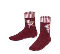 FALKE Unisex Kids Skiing Santa Slipper Socks, Cotton Alpaca, Red (Baccara 8220), 6-8.5 (1 Pair)
