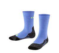 FALKE Unisex Kids TK2 K So Wool Thick Anti-Blister Hiking Socks 1 Pair, Blue Note 6545, 3-5