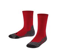 FALKE Unisex Kids TK2 K So Wool Thick Anti-Blister Hiking Socks 1 Pair, Red Fire 8150, 6-8.5