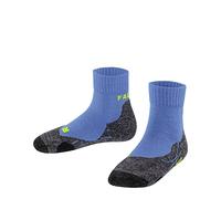 FALKE Unisex Kids TK2 Short K Sso Wool Thick Anti-Blister Hiking Socks 1 Pair, Blue Note 6545, 3-5