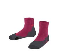 FALKE Unisex Kids TK2 Short K Sso Wool Thick Anti-Blister Hiking Socks 1 Pair, Red Rose 8564, 3-5