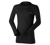 FALKE Unisex Kids Wool-Tech K L/s Sh Functional Yarn Quick Dry Base Layer Top 1 Piece, Black 3000, 12-2.5