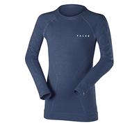 FALKE Unisex Kids Wool-Tech K L/s Sh Functional Yarn Quick Dry Base Layer Top 1 Piece, Blue Capitain 6751, 5-6