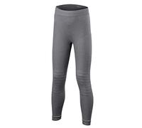 FALKE Unisex Kids Wool-Tech Long K Ti Functional Yarn Quick Dry 1 Piece Base Layer Bottom, Grey Grey-Heather 3757, 9-11.5