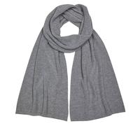 Falke Unisex Ribbed Lambswool Scarf - Grey Mel