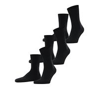 FALKE Run 3-Pack U SO Cotton Plain 3 Pairs Socks, Opaque, Black (Black 3000), 8-9 (Pack of 3)
