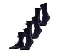FALKE Unisex Run Multipack U So Cotton Plain 3 Pairs Socks, Blue Marine 6120, 5.5-7.5