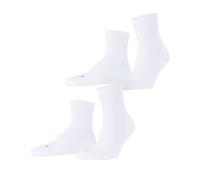 FALKE Unisex Run Multipack U Sso Cotton Plain 2 Pairs Socks, White 2000, 9.5-10.5