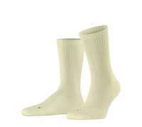 FALKE Unisex Run Rib Crew U So Cotton Functional Yarn Plain Socks 1 pair, Beige Tender Yellow 1110, 5.5-7.5