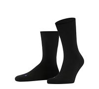 FALKE Unisex Run U So Cotton Plain 1 Pair Socks, Black 3000, 11-12.5