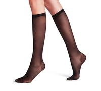 FALKE Women's Vitalize 20 DEN W Kh Sheer With Compression 1 Pair Knee-High Socks, Black 3009, 5.5-8