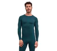 FALKE Men's Warm Round Neck M L/s Sh Functional Yarn Quick Dry 1 Piece Base Layer Top, Green Holly 7385, S