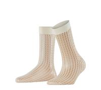 FALKE Women's Wicker Game W So Sheer Patterned Socks 1 pair, White Off-White 2059, ONESIZE