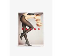 FALKE Women's Prime Rib 60 DEN W Ti Semi-Opaque Patterned 1 Pair Tights, Black 3009, S-M