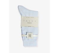 Falke Womens 6594 Light Blue Family Brand-print Stretch-cotton Blend Socks 6/9