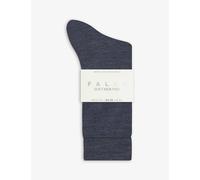 Falke Womens 6688 Dark Blue Mel. High-rise Wool Socks Eur 39-40/6-7 Uk Women