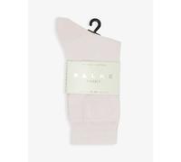 Falke Womens 8458 Light Pink Family Brand-print Stretch-cotton Blend Socks 2/5