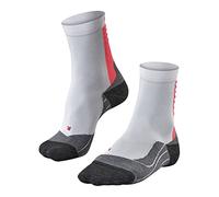 FALKE Women's Achilles W So Lyocell Functional Yarn Protects The Tendon 1 Pair Running Socks, White White-Neon Red 2028, 5.5-6.5