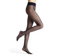 FALKE Women's Baroque Gem 30 DEN W Ti Sheer Patterned 1 Pair Tights, Blue Marine 6179, S