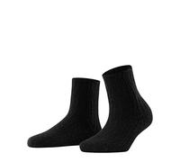FALKE Women's Bedsock Rib W Hp Wool Cashmere Thick Plain Socks 1 Pair, Black 3009, 2.5-5